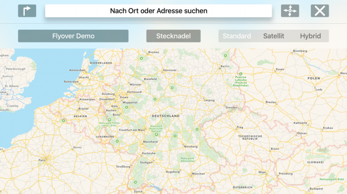 TV Karten bringt Apple Maps auf den Fernseher
