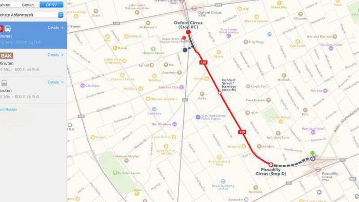 Apple Maps in OS X 10.11