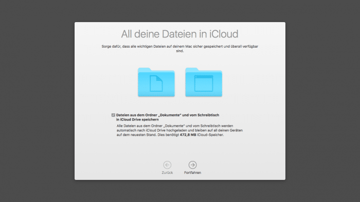 iCloud-Integration in macOS Sierra