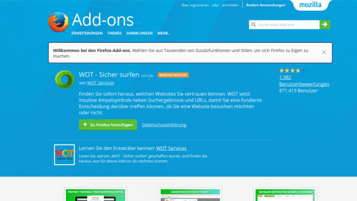 Abgegriffene Browserdaten: Mozilla entfernt "Web of Trust"