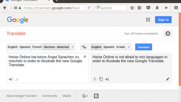 Google übersetzt mit einer KI in alle Sprachen