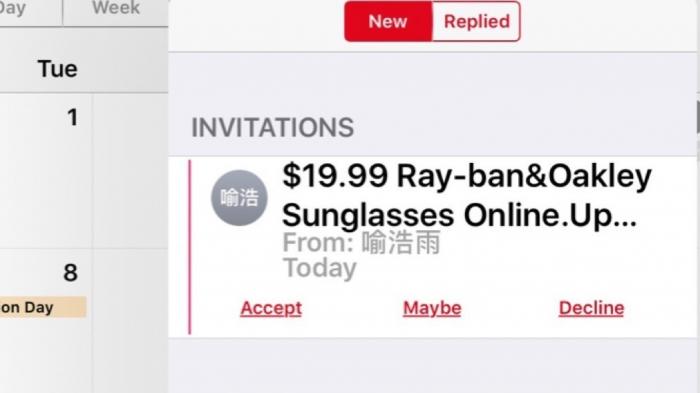 Spam in iCloud-Kalender