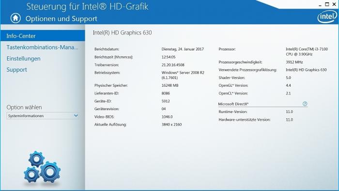 Intel-Grafiktreiber für Kaby Lake unter Windows 7