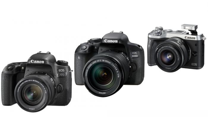 Drei neue Systemkameras von Canon: 77D, 800D, M6