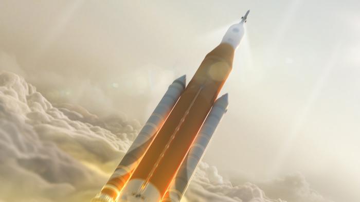 Darstellung einer Rakete im Flug
