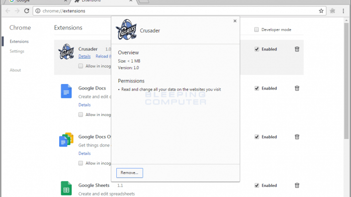 Browser-Plug-in Crusader injiziert falsche Support-Telefonnummern in Webseiten