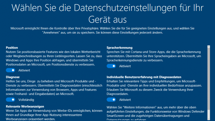 Creators Update: Microsoft erläutert die Datensammelwut von Windows 10