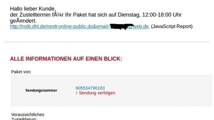 Vorsicht: Gefälschte DHL-Mails im Umlauf
