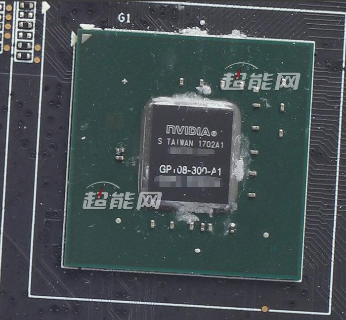 Foto des GP108-Grafikchips einer GeForce GT 1030