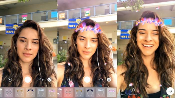 Instagram: "Stories" mit Gesichtsfiltern wie bei Snapchat