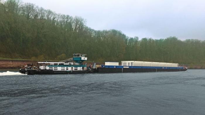Erster Transport von Atommüll auf einem Fluss in Deutschland begonnen