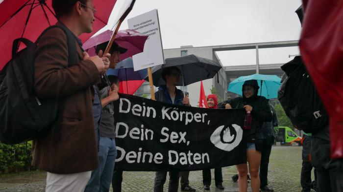 Bürgerrechtler demonstrieren gegen Vorratsdatenspeicherung