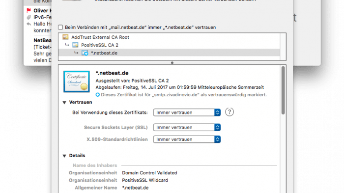 SSL-Probleme bei Netbeat