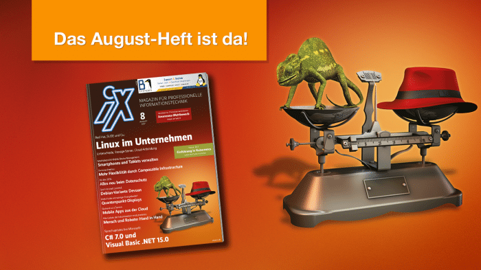 iX 8/2017: Das richtige Linux für Ihr Unternehmen