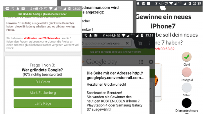 Angriff der Nerv-Pop-Ups: "Klicken Sie auf OK, um Ihren Preis zu erhalten"