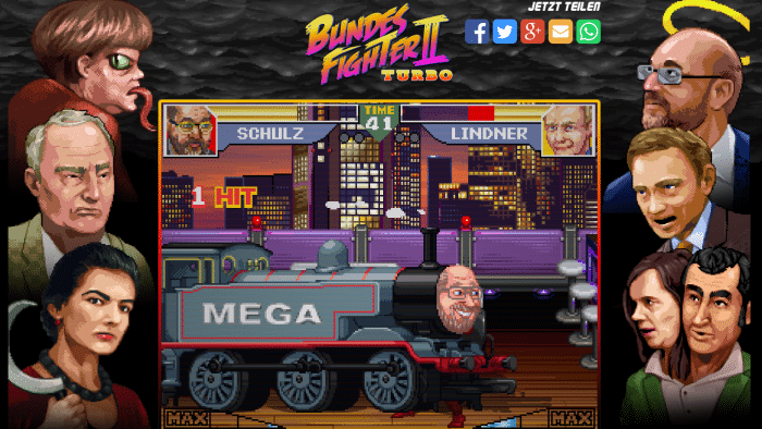 Bundesfighter 2 Turbo: Flüchtlingswelle gegen Hakenkreuzsprung