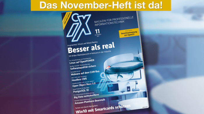 iX 11/2017: VR in der Industrie