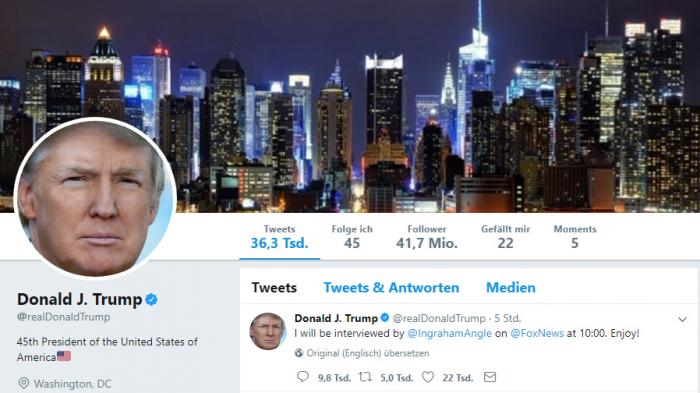 Trump auf Twitter kurzzeitig gesperrt