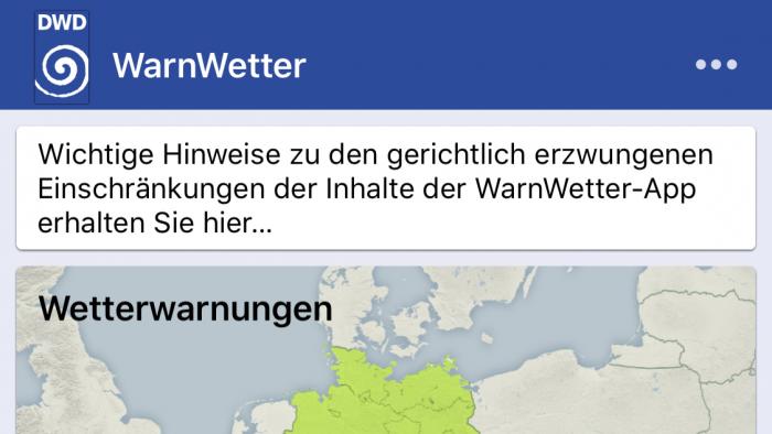 WarnWetter: Wetter-App des Deutschen Wetterdienstes nun abgespeckt oder für 2 Euro erhältlich