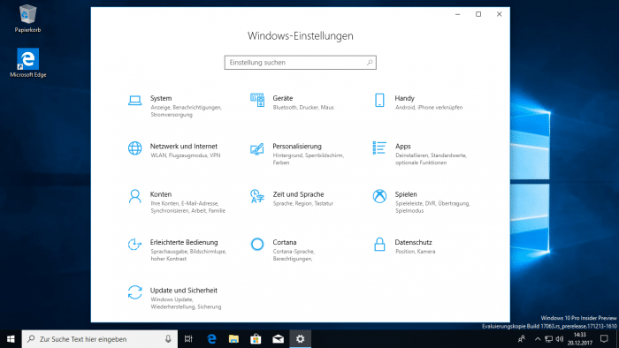Windows 10: Insider-Preview mit Ausblick auf viel neues