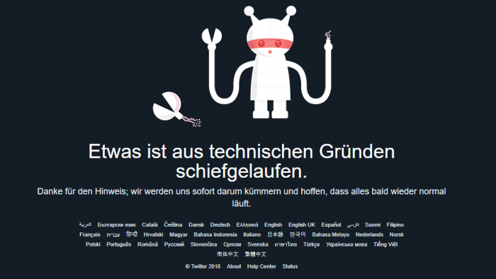 #twitterdown: Große Störung bei Twitter