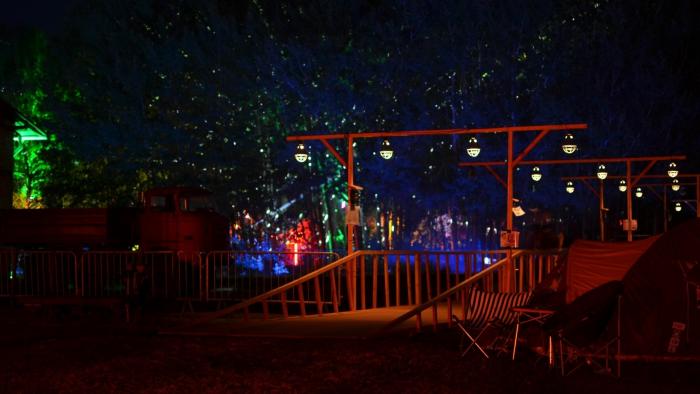 Bunte Lichter auf dem Chaos Communication Camp 2015