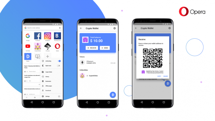 Opera-Browser integriert Krypto-Wallet