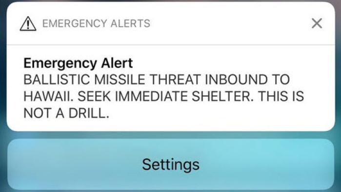 Fehlalarm warnt Hawaii-Bewohner per Handy vor Raketenangriff