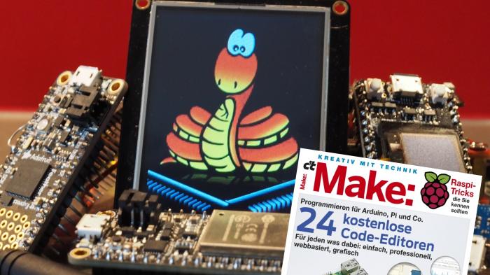 Make neben MicroPython-Mikrocontrollern.