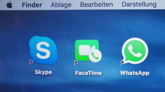 Apple Desktop Finder mit Messaging-Apps