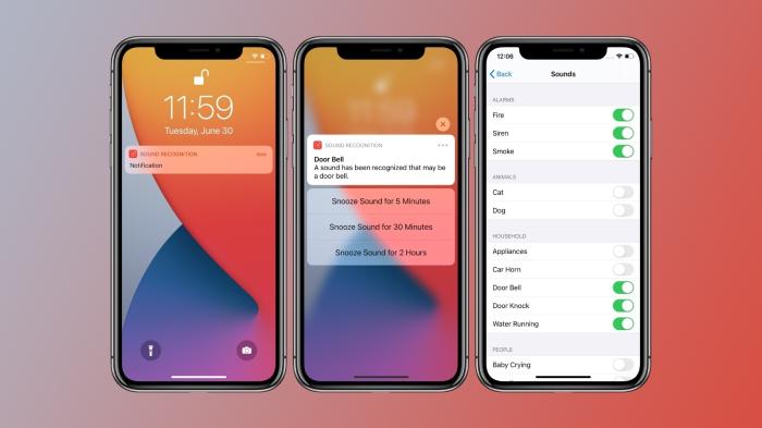 iOS 14 erkennt für den Nutzer Geräusche