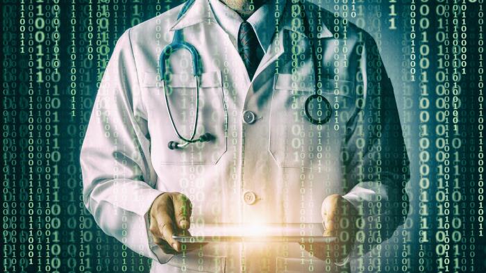 Medicine,Doctor,Touching,Electronic,Medical,Record,On,Tablet.,Dna.,Digital