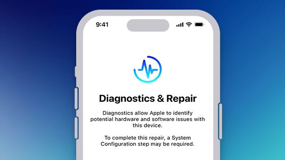 iPhone im Diagnosemodus