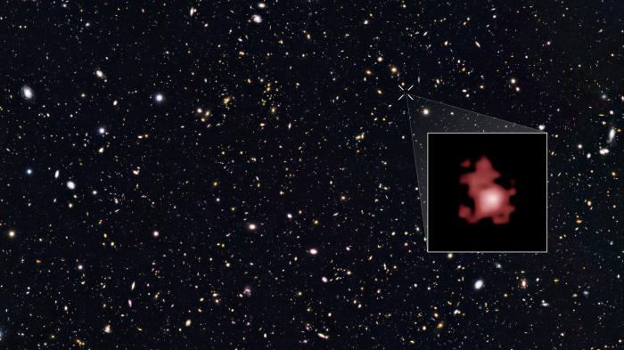 Galaxien und ein roter Fleck
