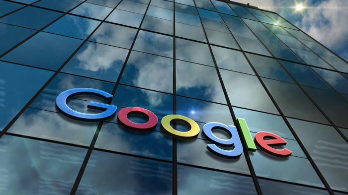 Google-Logo an der Konzernzentrale in Mountain View