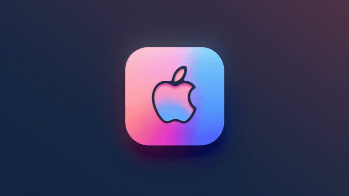 Illustration eines Apple-Icons