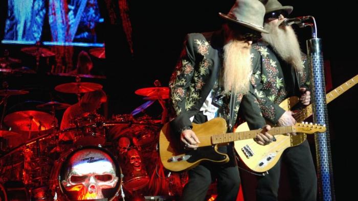 Die Band ZZ Top auf der Bühne, Konzert von 2011