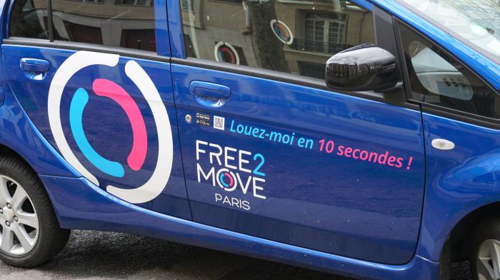 Vehicle from the car sharing provider free2move in Paris