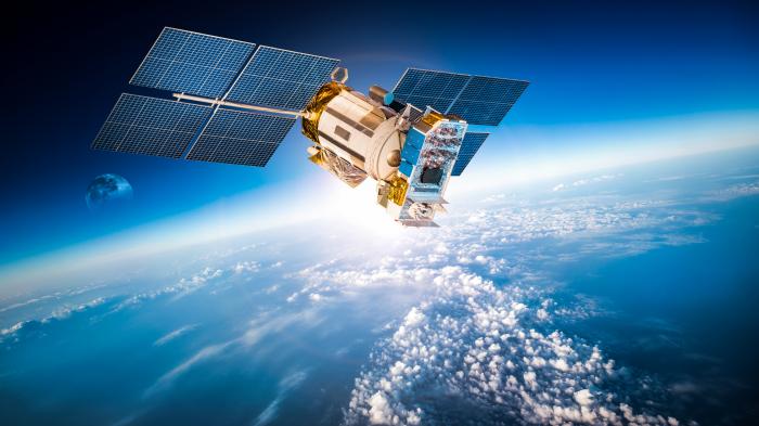  A satellite orbits the earth