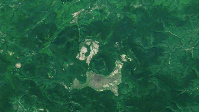 Ein Satellitenbild vom Ort des Tunguska-Ereignis