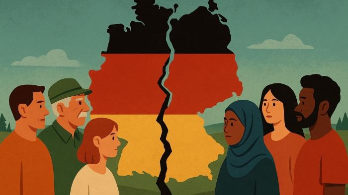 Deutschland ist gespalten in der Frage der Zugehörigkeit.