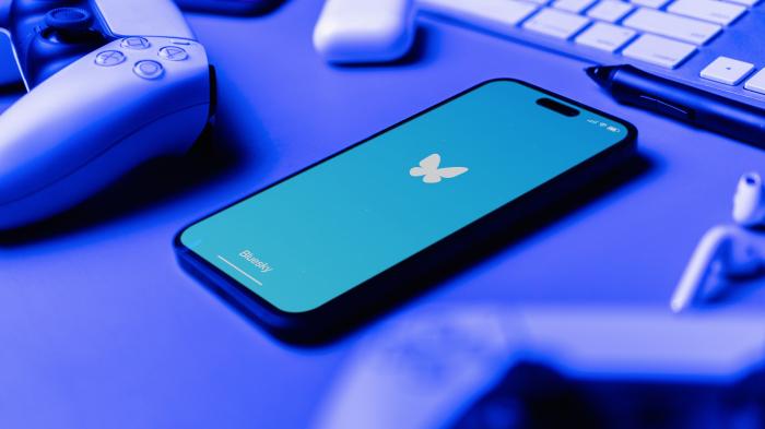 Bluesky home screen on a smartphone