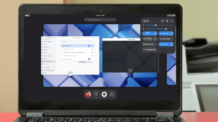 Gnome 48 Desktop on Laptop