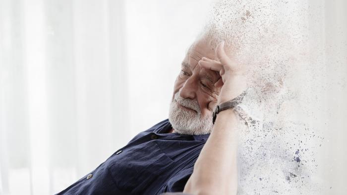 Ältere Menschen mit Alzheimer und Demenz verlieren ihr Gedächtnis und ihr Familienbewusstsein.