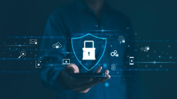 Cybersecurity, abstract representation