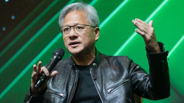 Nvidia-CEO Jensen Huang während einer Veranstaltung auf der Computex im Juni 2024 in Taipeh. 