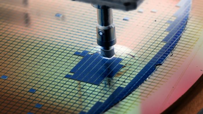 Silicon wafers in production