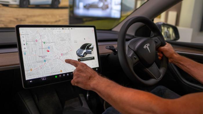 Touchscreen in einem Auto