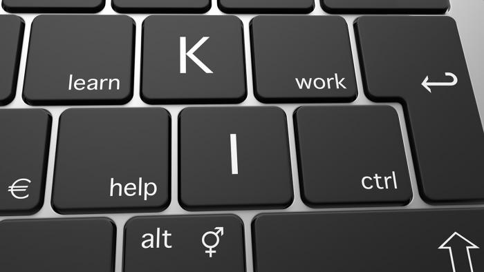 Tastatur mit K, I, learn, help, work usw.