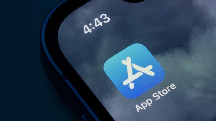 App-Store-Icon vor wolkigem Hintergrund